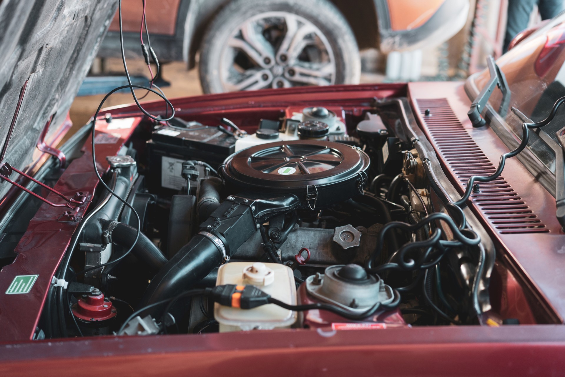 Retro Turkish Car engine, motor